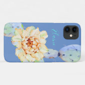 Cactus bloem woestijn bloem waterverf perzik paars Case-Mate iPhone case (Achterkant (horizontaal))