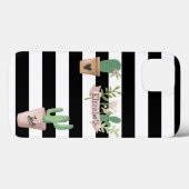 Cactus Bloem Zwart Wit Strepen Case-Mate iPhone Case (Achterkant (horizontaal))