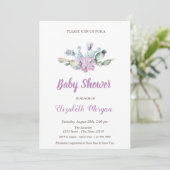 Cactus Bloemen Baby Shower Kaart (Staand voorkant)