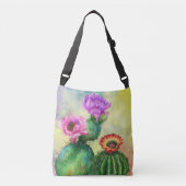 Cactus Bloemen Crossbody Tas mooie Cactussen (Voorkant)