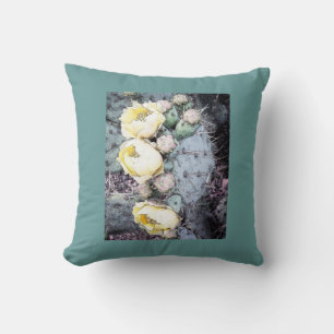 Cactus Bloemen Digitale Kunst Vierkante Kussen