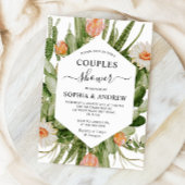Cactus Bloemen Frame Koppels Bruids Shower Uitnodi Kaart