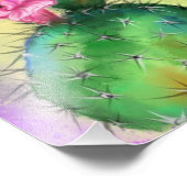 Cactus Bloemen Poster (Hoek)