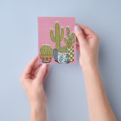 Cactus Bloemen Roze Flyer (Hand)
