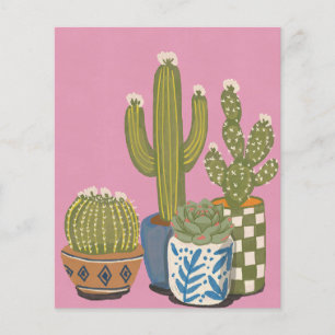 Cactus Bloemen Roze Flyer