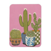 Cactus Bloemen Roze Magneet (Verticaal)