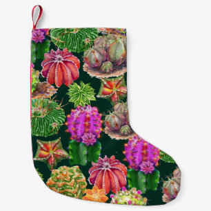 Cactus Bloemen Waterverf Naadloos Patroon Kleine Kerstsok