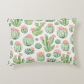 Cactus Bloementuin Accent Kussen (Voorkant)