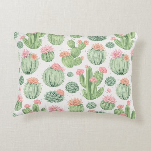 Cactus Bloementuin Accent Kussen (Achterkant)