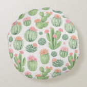 Cactus Bloementuin Rond Kussen (Achterkant)