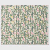 Cactus Bloesem Bliss Cadeaupapier (Vlak)