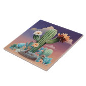 Cactus Bloesems Rattlesnake Desert Art Tegeltje (Zijkant)