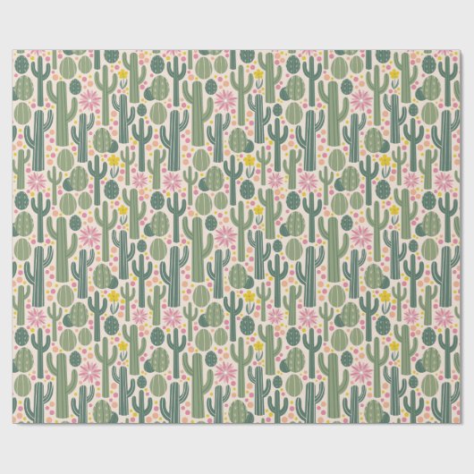 Cactus Bloom Bliss Cadeaupapier (Vlak)