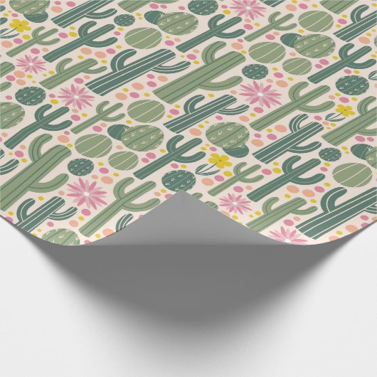 Cactus Bloom Bliss Cadeaupapier (Hoek)
