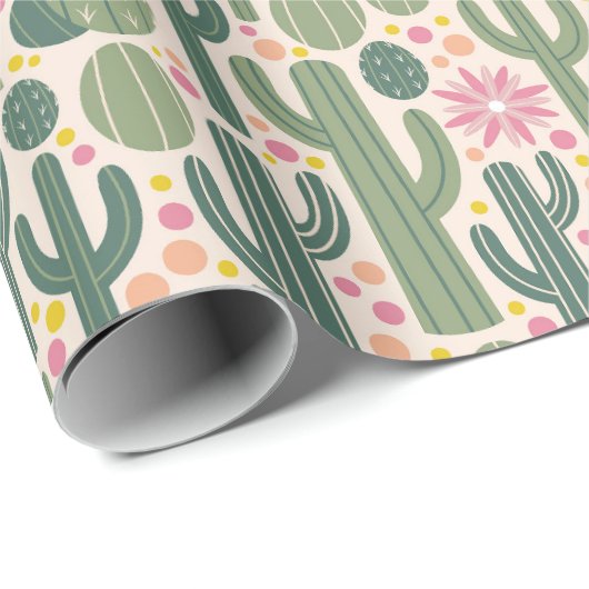 Cactus Bloom Bliss Cadeaupapier (Rol Hoek)