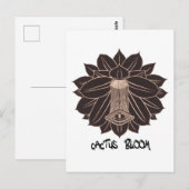 Cactus Bloom Briefkaart (Voorkant / Achterkant)