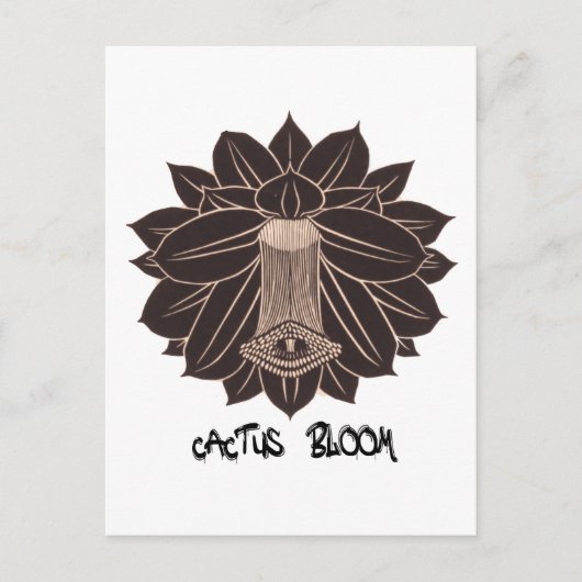 Cactus Bloom Briefkaart (Voorkant)