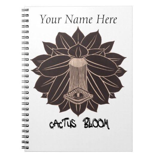 Cactus Bloom (PERSONALISEREN) Notitieboek (Voorkant)