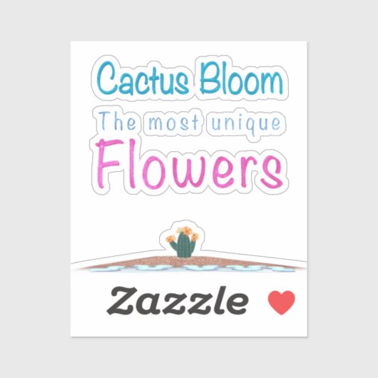 Cactus Bloom Sticker (Vel)