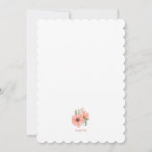 Cactus Blooms Meisje Baby shower Kaart (Achterkant)