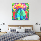 Cactus Blossom Canvas Afdruk (Insitu (Slaapkamer))