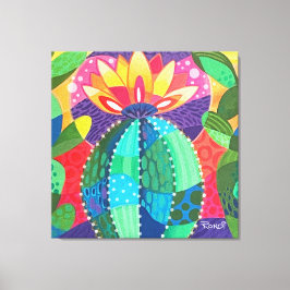Cactus Blossom Canvas Afdruk