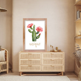 Cactus Blossom Waterverf Unique Desert Poster
