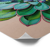 Cactus Blue en roze | Gewicht van archivering Poster (Hoek)