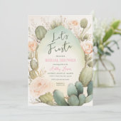 Cactus Blush Boho Groenery Woestijn Kaart (Staand voorkant)