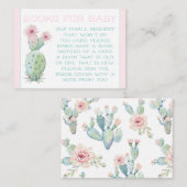 Cactus Boek Aanvraag Kaarten Visitekaartje (Voorkant / Achterkant)