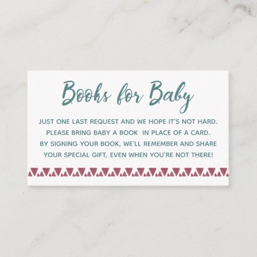 Cactus boeken voor Baby Informatiekaartje (Voorkant)