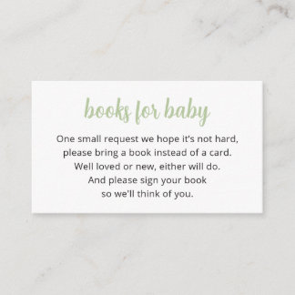 Cactus boeken voor Baby Kaart, Fiesta Informatiekaartje