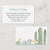 Cactus boeken voor Baby Kaart, Fiesta Informatiekaartje (Voorkant / Achterkant)