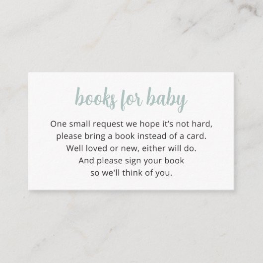 Cactus boeken voor Baby Kaart, Fiesta Informatiekaartje (Voorkant)