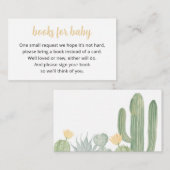 Cactus boeken voor Baby Kaart, Fiesta Informatiekaartje (Voorkant / Achterkant)