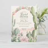 Cactus Boho Cowgirl Bruidsbloemen Kaart (Staand voorkant)