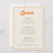 Cactus Boho Desert Retro 70s Bachelorette Weekend Kaart (Achterkant)