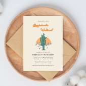 Cactus Boho Desert Retro 70s Bachelorette Weekend Kaart