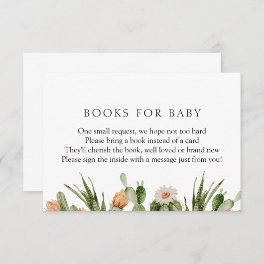 Cactus Books for Baby Enclosure Kaart (Voorkant / Achterkant)