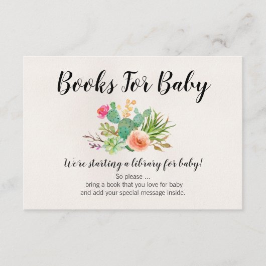 Cactus Boos for Baby Note Insert Informatiekaartje (Voorkant)