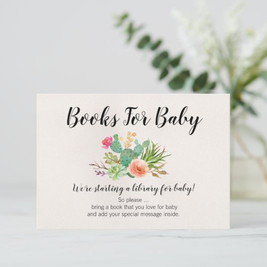 Cactus Boos for Baby Note Insert Informatiekaartje (Staand voorkant)