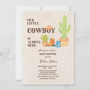 Cactus Boot Ons Kleine Cowboy Rodeo Baby shower Kaart