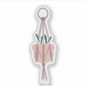 Cactus Botanical Hanging House Plant Greenery Sticker (Voorkant)