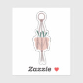 Cactus Botanical Hanging House Plant Greenery Sticker (Vel)