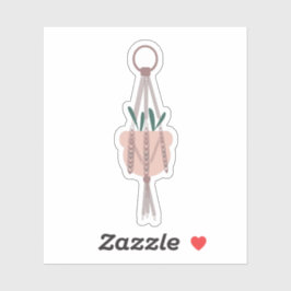 Cactus Botanical Hanging House Plant Greenery Sticker