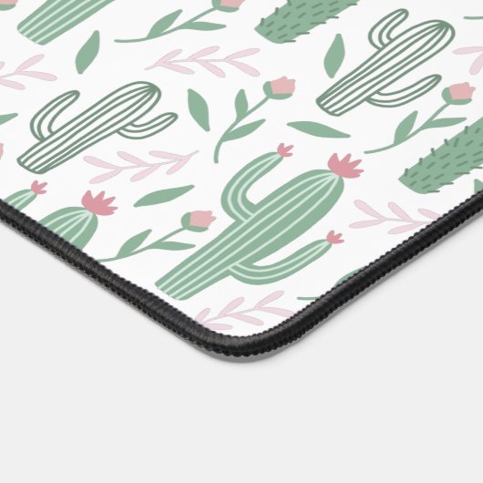 Cactus botanisch patroon gepersonaliseerd bureaumat (Hoek)