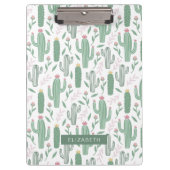 Cactus botanisch patroon gepersonaliseerd klembord (Voorkant)