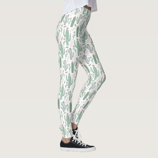 Cactus botanisch patroon leggings (Rechts)