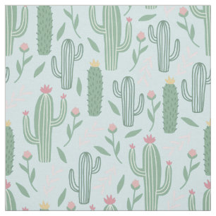 Cactus botanisch patroon stof