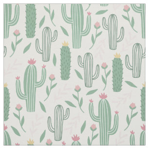 Cactus botanisch patroon stof
